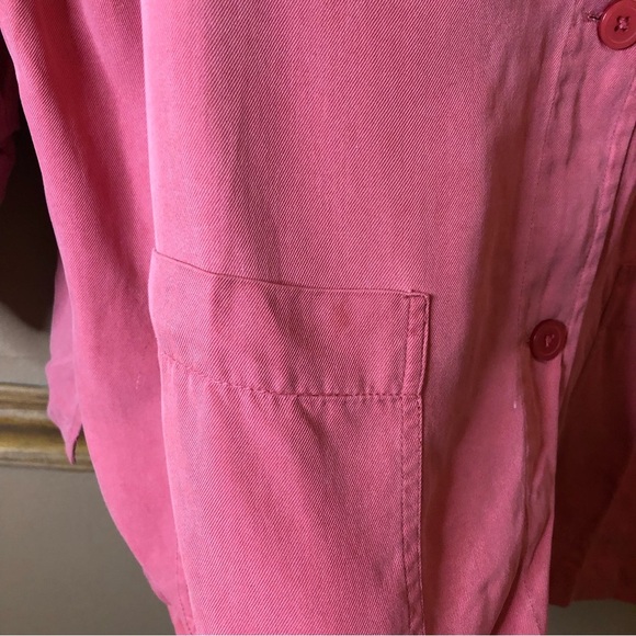 Coldwater Creek 100% Silk Button Front Blouse Red Large - Picture 8 of 8